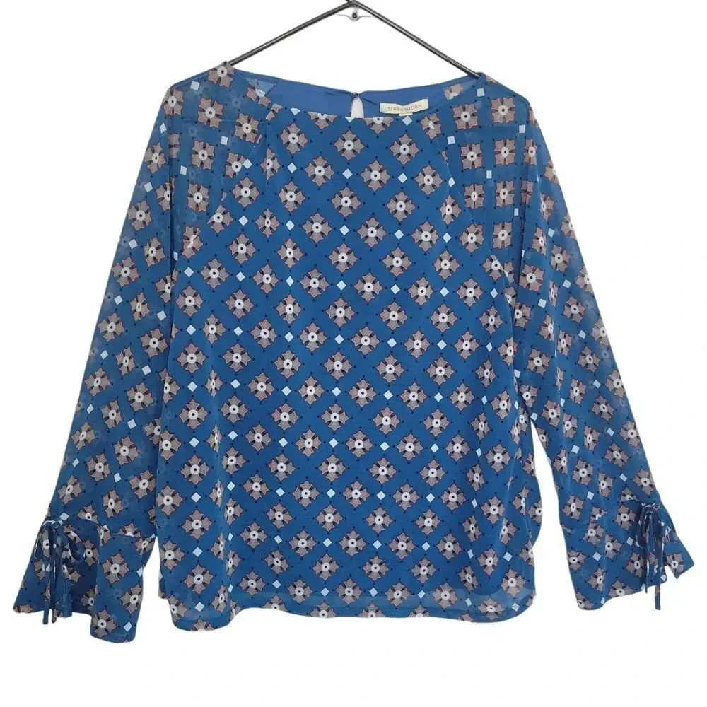 41 hawthorn sebrina tie bell sleeve top Size Small